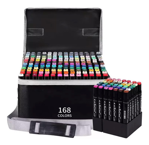 Plumones Doble Punta 168 Piezas ⚡